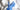 Person putting on a pair of blue Nitrile gloves